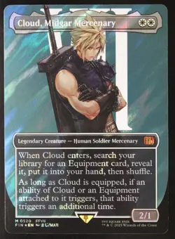 Cloud, Midgar Mercenary (Borderless) (Surge Foil) Final Fantasy Foil - MTG Magic - Image 1