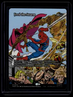 Sold 2025 MTG Marvel Spider-Man Feed the Swarm M 0016 FOIL Borderless TCG - Image 1