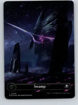 Magic the Gathering HP Foil Swamp #264 Edge of Eternities Borderless MTG - Image 1