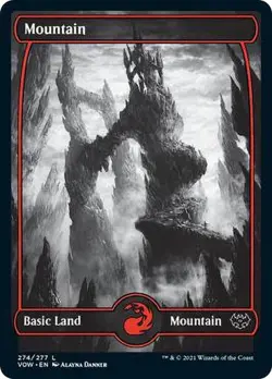 MTG - 3x FULL ART BASIC LAND (MOUNTAIN) #274 Innistrad: Crimson Vow - Image 1