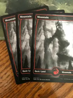 MTG - 3x FULL ART BASIC LAND (MOUNTAIN) #274 Innistrad: Crimson Vow - Image 2