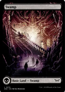 MTG Swamp (0274) - Full Art Normal NM Duskmourn: House of Horror Magic 274 - Image 1