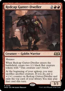 Redcap Gutter-Dweller NM #146 Promo Pack: Wilds of Eldraine MTG - Image 1