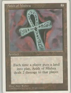 Ankh of Mishra Vintage Light Play 3ED MTG - Image 1