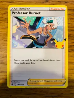 NM! Professor Burnet SWSH167 Celebrations 25th Anniversary Promo Pokemon Card! - Image 1