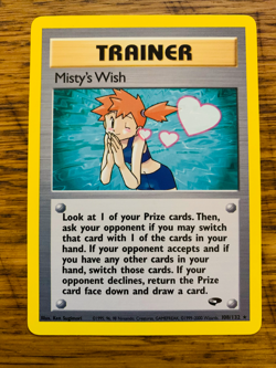 Misty's Wish (108/132) Rare Gym Challenge Set Pokemon Card! FREE P&P! - Image 1