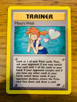Misty's Wish (108/132) Rare Gym Challenge Set Pokemon Card! FREE P&P! - Image 2