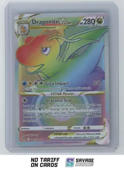 2022 Pokemon GO Secret Dragonite Vstar #081/078 - Image 1