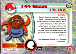 1999 Topps Pokemon - Gloom #44 - Blue Logo TV Series - Image 2