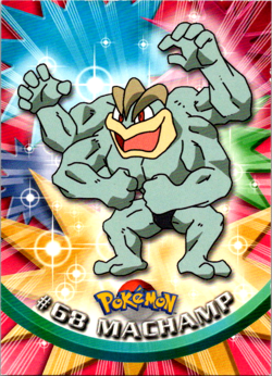 Topps Pokemon - Machamp #68 Blue Logo Holo TV Animation Edition - Image 1