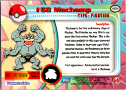 Topps Pokemon - Machamp #68 Blue Logo Holo TV Animation Edition - Image 2