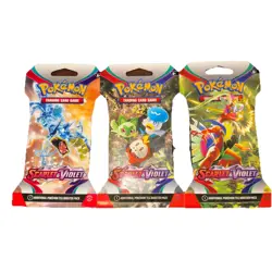 Pokemon TCG Scarlet and Violet Base Sleeved Booster Pack Lot Of 3 New/sealed - Image 2