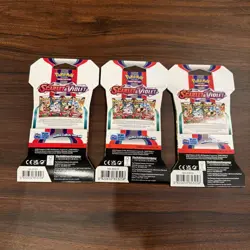 Pokemon TCG Scarlet and Violet Base Sleeved Booster Pack Lot Of 3 New/sealed - Image 3
