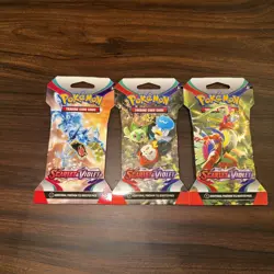 Pokemon TCG Scarlet and Violet Base Sleeved Booster Pack Lot Of 3 New/sealed - Image 5