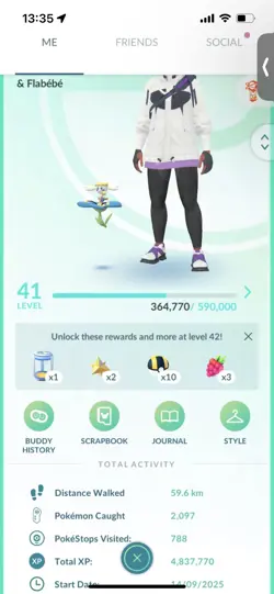 Pokemon Go (Stage 41) Shiny Blue Flabebe ( 38!Shinys ) - Image 1