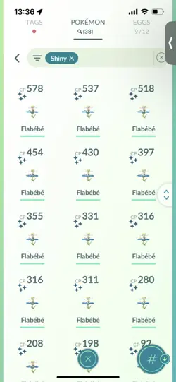 Pokemon Go (Stage 41) Shiny Blue Flabebe ( 38!Shinys ) - Image 3