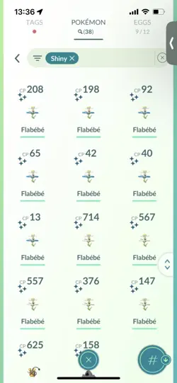 Pokemon Go (Stage 41) Shiny Blue Flabebe ( 38!Shinys ) - Image 4
