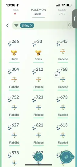 Pokemon Go (Stage 41) Shiny Blue Flabebe ( 38!Shinys ) - Image 5