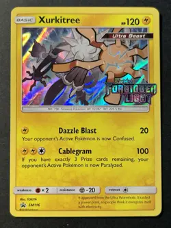 Xurkitree SM116 Stamped Promo Forbidden Fates 2018 Pre Release Pokemon Card - Image 1