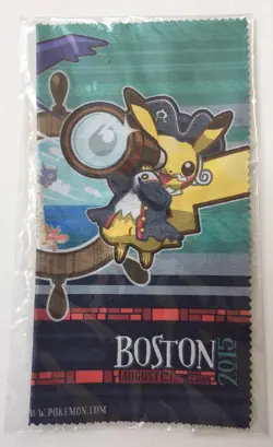 2015 Pokemon Worlds Championship Boston Pikachu DS Screen Cleaner Cloth - NEW! - Image 1
