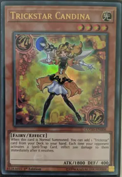 YuGiOh Trickstar Candina Ultra Rare 1st Edition COTD-EN008 - Image 1