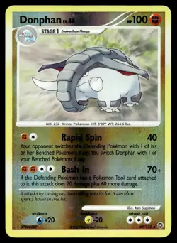 Donphan 48/132 Pokemon Card Secret Wonders Rare 100 HP Rev Holo LP H9 - Image 1