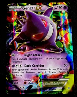 Gengar EX 34/119 MP/LP XY Phantom Forces Holo Pokemon Card Moderate Play - Image 1
