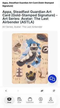 Appa, Steadfast Guardian Art Card (Gold-Stamped Signature) - Image 3