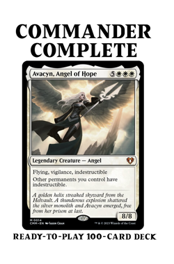 Avacyn, Angel of Hope ANGEL TRIBAL Magic MTG Commander Deck *NO COMMANDER CARD* - Image 1