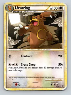 2010 Pokemon Ursaring #27/95 Unleashed CCG TCG Rare Card - Image 1