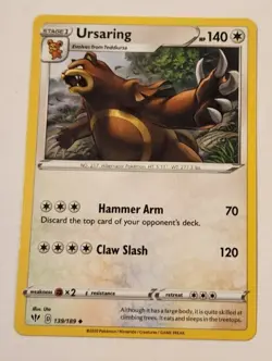 Ursaring Darkness Ablaze Series Pokemon Card 139/189 great condition - Image 1