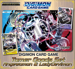 Digimon TCG Tamer Goods Set Angewomon & LadyDevimon PB14 Playmat + Cards - Image 2