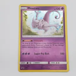 Pokemon TCG Mewtwo SM77 Black Star Promos Holo Card 2017 LP - Image 1
