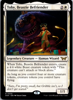 Toby, Beastie Befriender (35) - MTG - Duskmourn: House of Horror Regular - Image 1