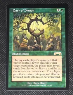 MTG Oath of Druids - Exodus - Rare - Vintage Magic The Gathering NM - Image 1