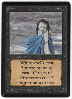 Gloom 1993 Limited Edition - Beta Black Uncommon Enchantment MTG NM AZ2 - Image 1