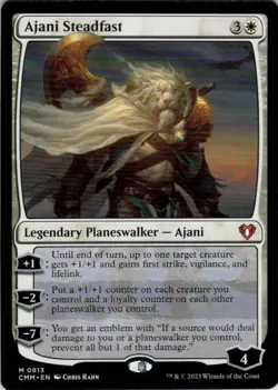 MTG Ajani Steadfast (813) | NM | Commander Masters {CMM} - Image 1