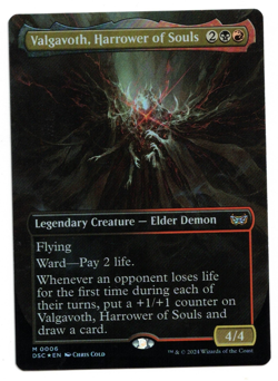 MTG Card: Valgavoth, Harrower of Souls FOIL #0006 Borderless DSK Mythic! EX - Image 1