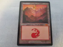 1999 MTG Guru Land Mountain by Terese Nielsen Vintage Magic - Image 1