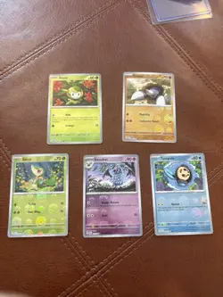 Pokemon 5 Card Pokeball & Masterball Pattern Reverse NM English Snivy Black Bolt - Image 1