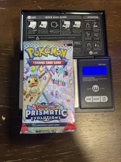 21.79g HEAVY - Pokemon TCG Prismatic Evolution Booster Pack!Possible GOD - Image 1