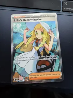 Lillie's Determination 169/132 Me01: Mega Evolution Holo Pokemon - Image 1