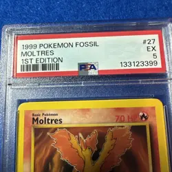 1999 Pokemon Fossil 27 Moltres - PSA 5 EX - Image 2