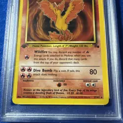 1999 Pokemon Fossil 27 Moltres - PSA 5 EX - Image 3