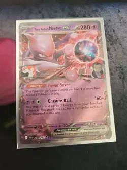 Team Rocket's Mewtwo Ex Play Pokemon Prize Pack Series 8 - Image 1