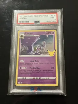 2021 LUNALA 015 POKEMON CELEBRATIONS PSA 9 - Image 1