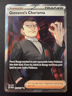 Pokemon TCG Giovanni's Charisma 197/165 Ultra Rare Holo Scarlet & Violet 151 NM - Image 1