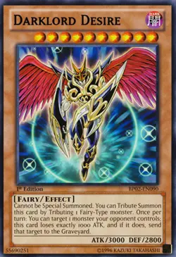 Darklord Desire - BP02-EN090 - Rare - 1st Edition - Lightly Played - Image 1