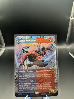 Spider-Man 2099 (0216) (Borderless) M/NM Foil Marvel's Spider-Man MTG - Image 1