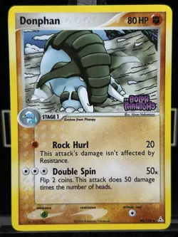 Pokemon Card Donphan 40/110 Reverse Holo Ex Holon Phantoms STAMPED - Image 3